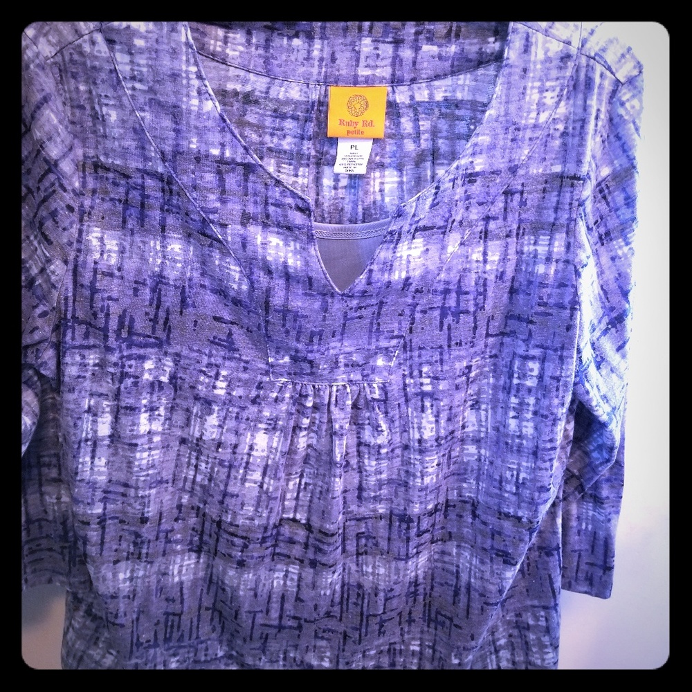 Ruby Rd. Petite blouse with Camisole attached
